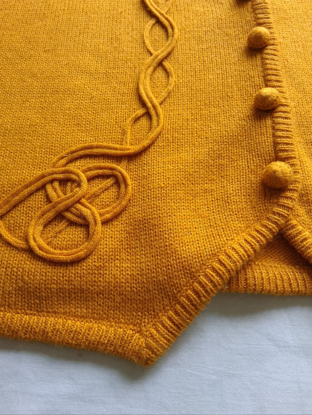 Vintage Sweater Vest Knit Yellow retro women’s size 12 - Picture 2 of 14